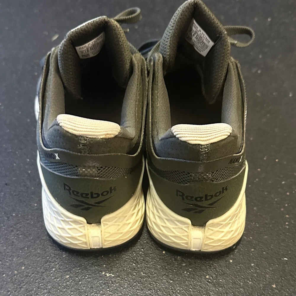 Reebok Nano X Dark Green and Cream Sneakers